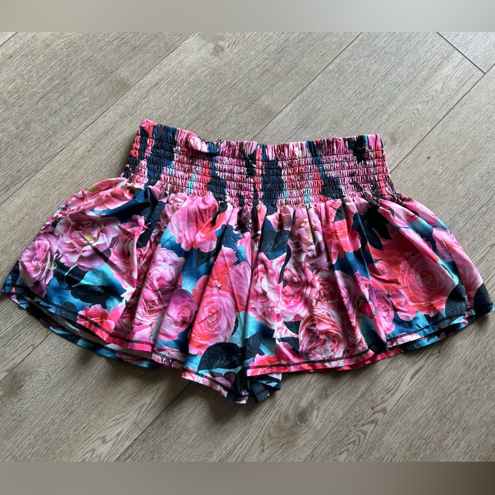Lululemon Floral Pink and Blue ShortsSkirt